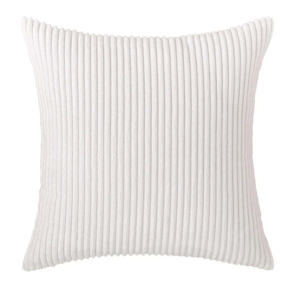 Soft Corduroy Striped Pillow Cover Plush