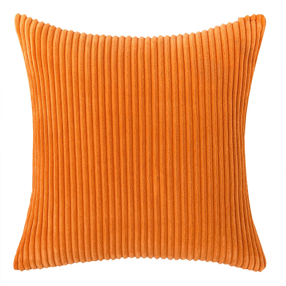 Soft Corduroy Striped Pillow Cover Plush