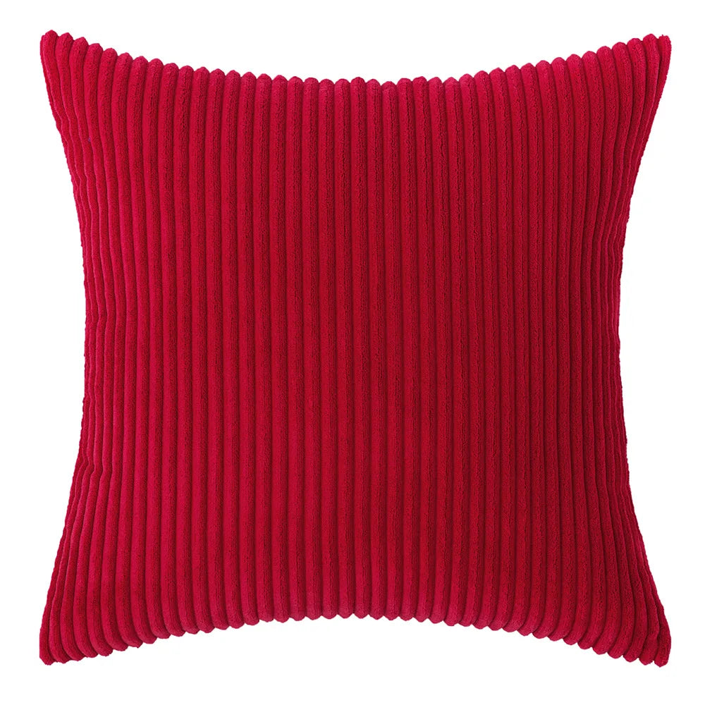 Soft Corduroy Striped Pillow Cover Plush