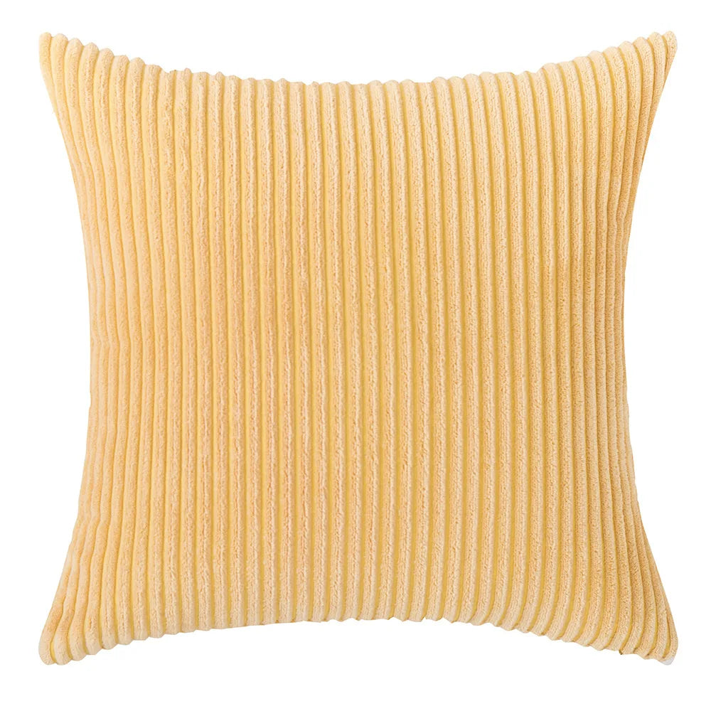 Soft Corduroy Striped Pillow Cover Plush