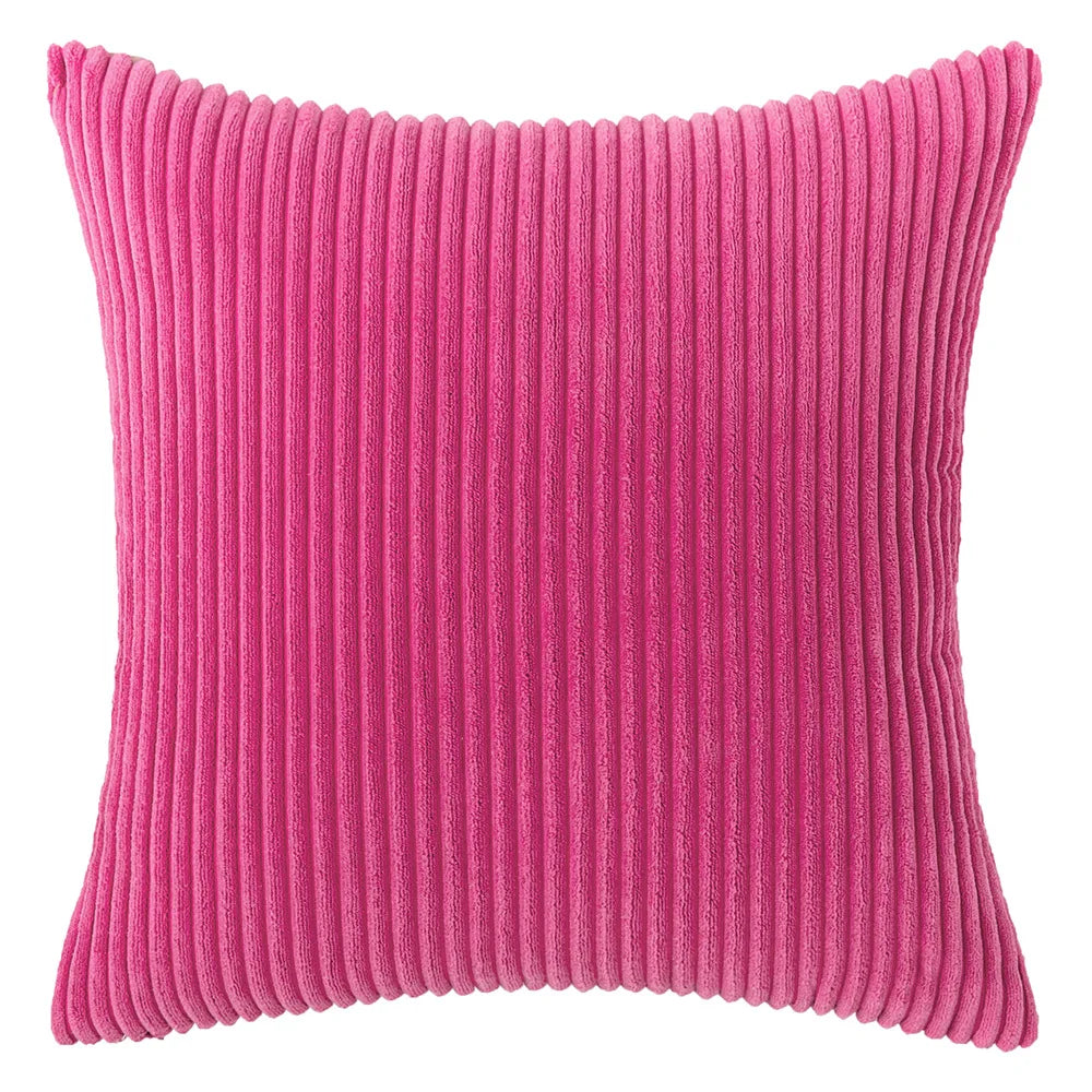 Soft Corduroy Striped Pillow Cover Plush