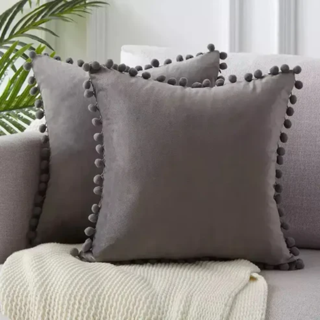 Soft Pom Pom Decorative Pillow Cover