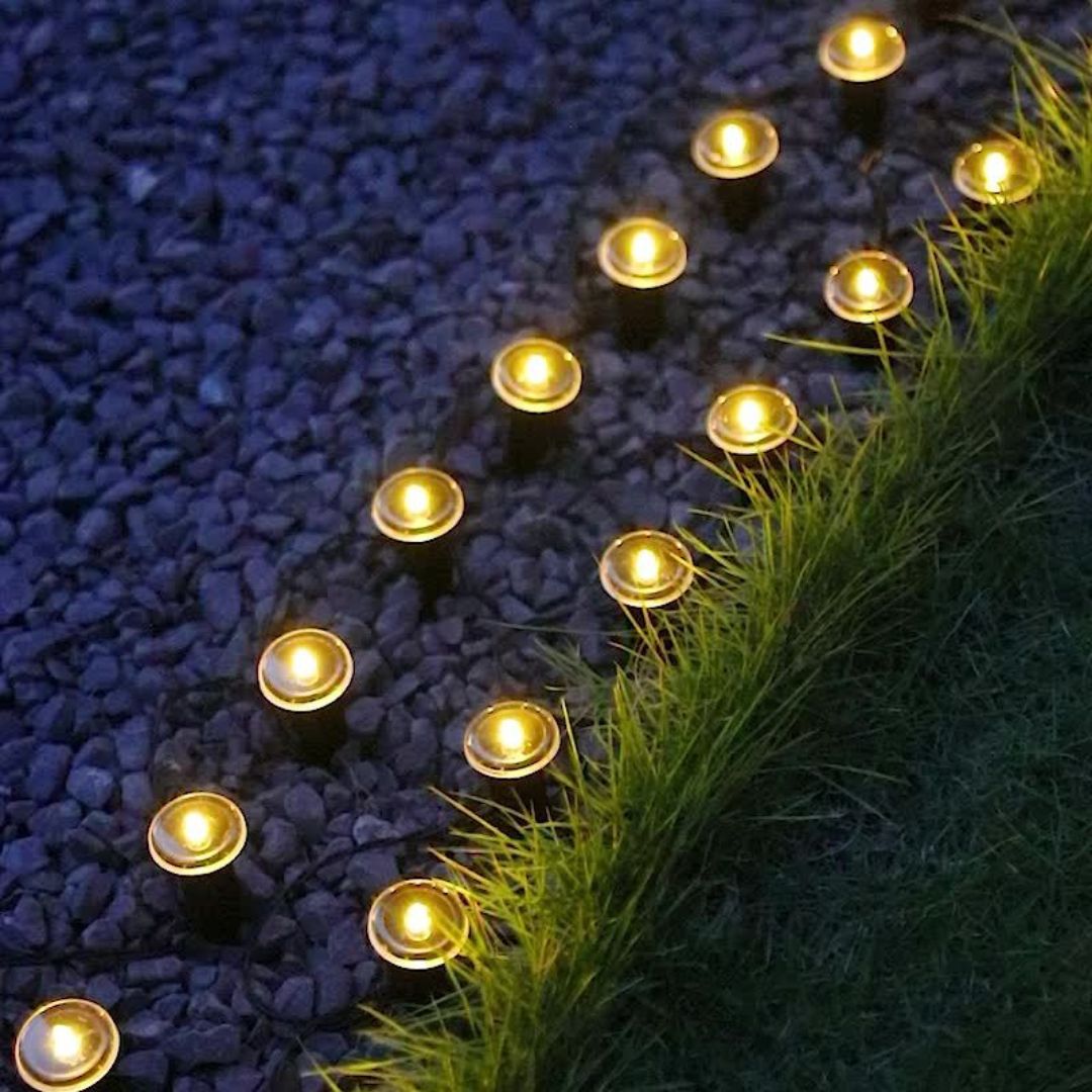Solar Garden Path Lights 15 Pack with LED
