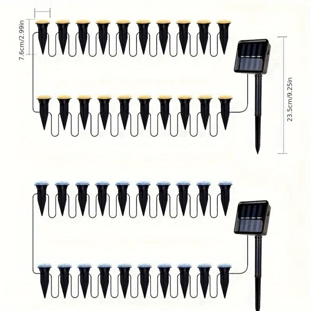 Solar Garden Path Lights 15 Pack with LED