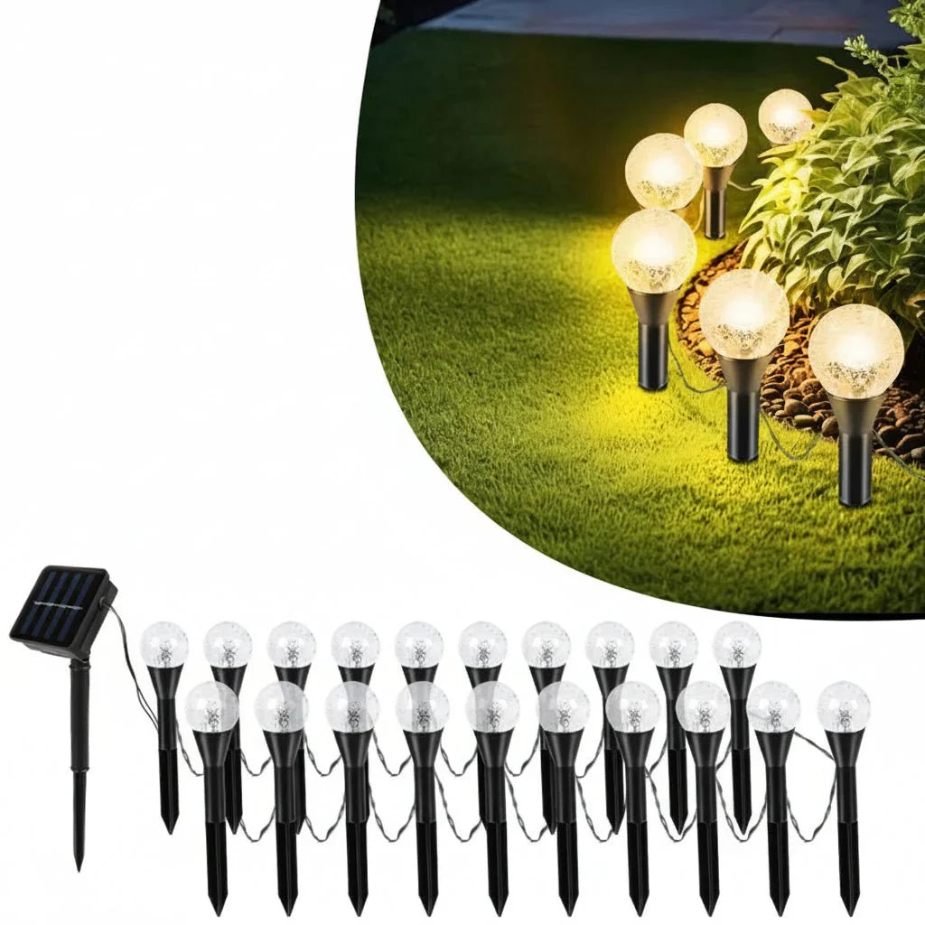 Solar String Light with Crystal LED Glow