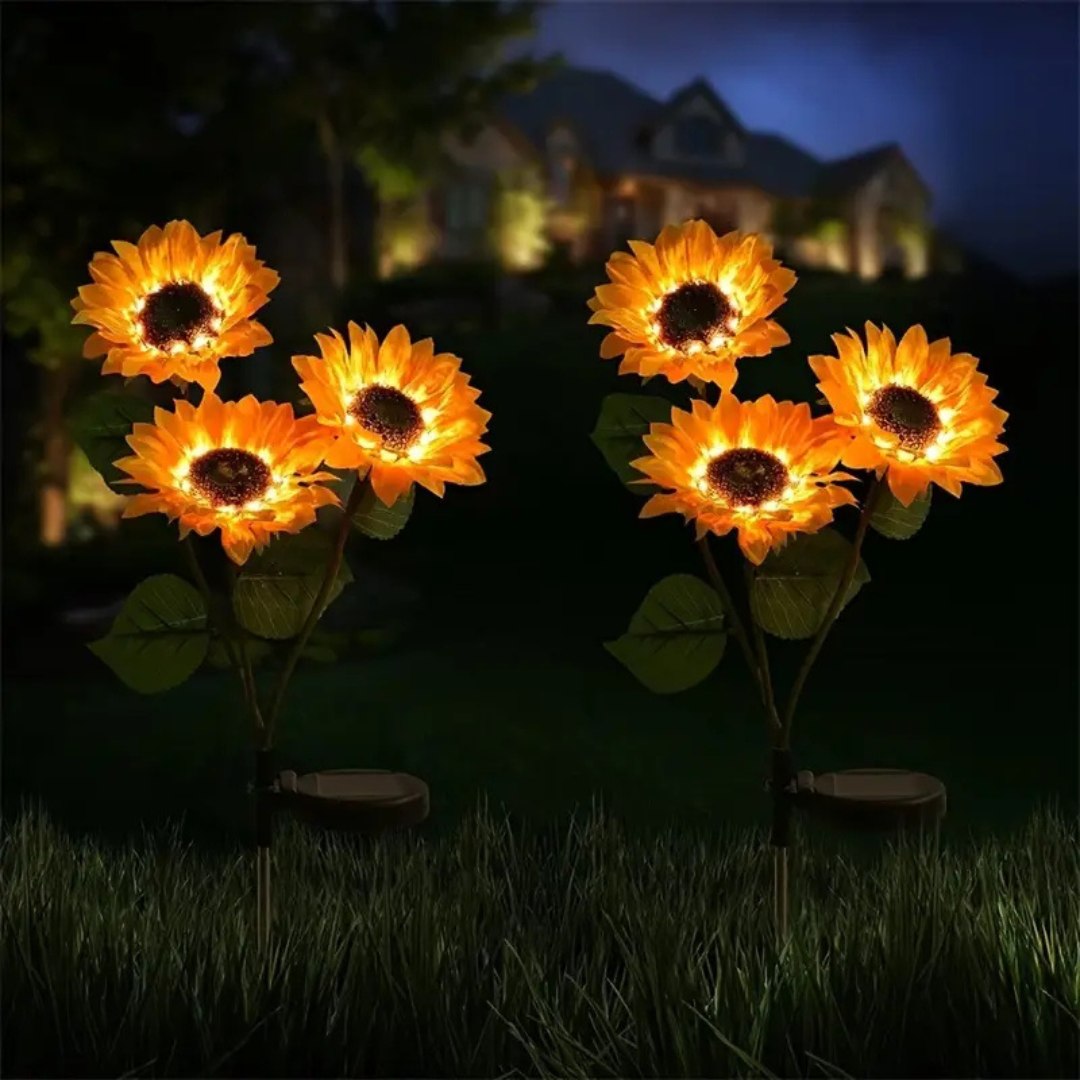 Solar Sunflower Garden Light with LED