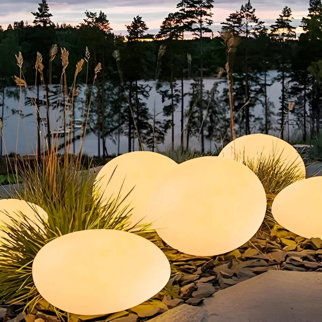 Stone Style Garden Light with LED Glow