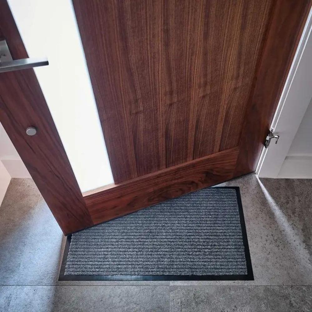 Striped Door Mat with Non Slip Backing