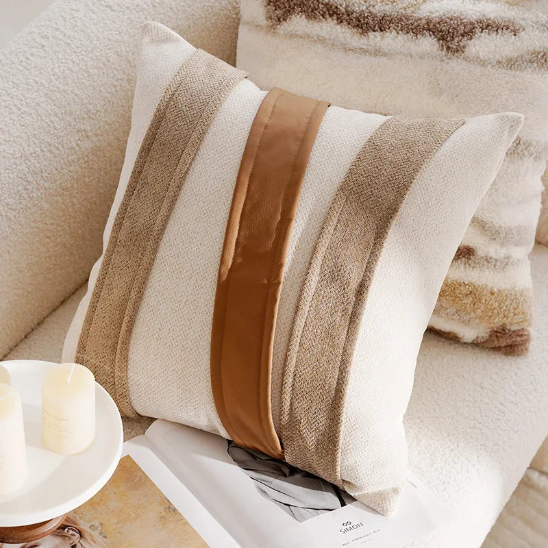 Textured Decorative Pillow with Artistic Design