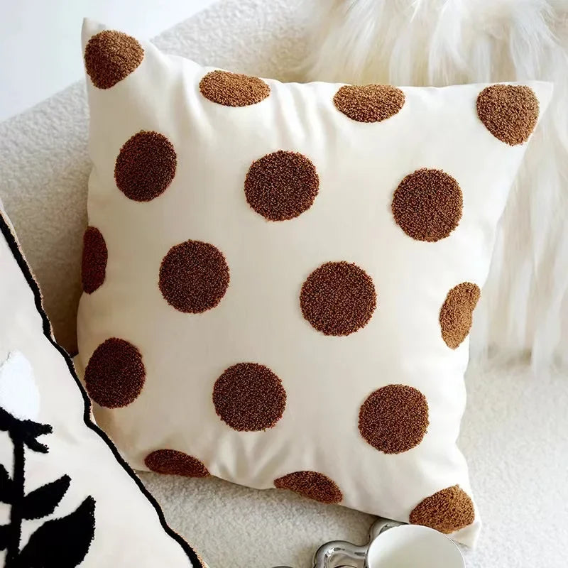 Textured Decorative Pillow with Artistic Design