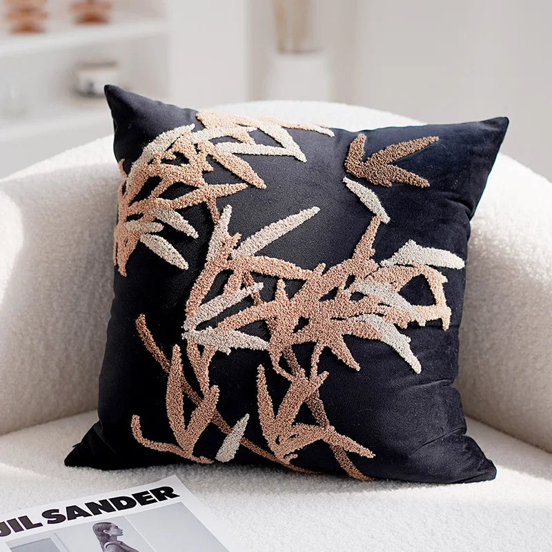 Textured Decorative Pillow with Artistic Design