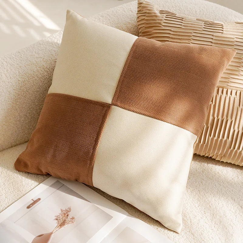 Textured Decorative Pillow with Artistic Design
