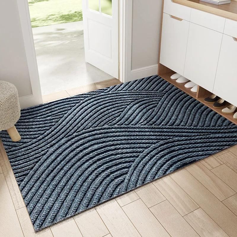 Textured PVC Doormat with Geometric Grip