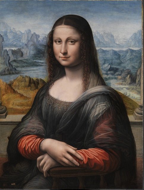 Vintage Mona Lisa Canvas Poster Unframed