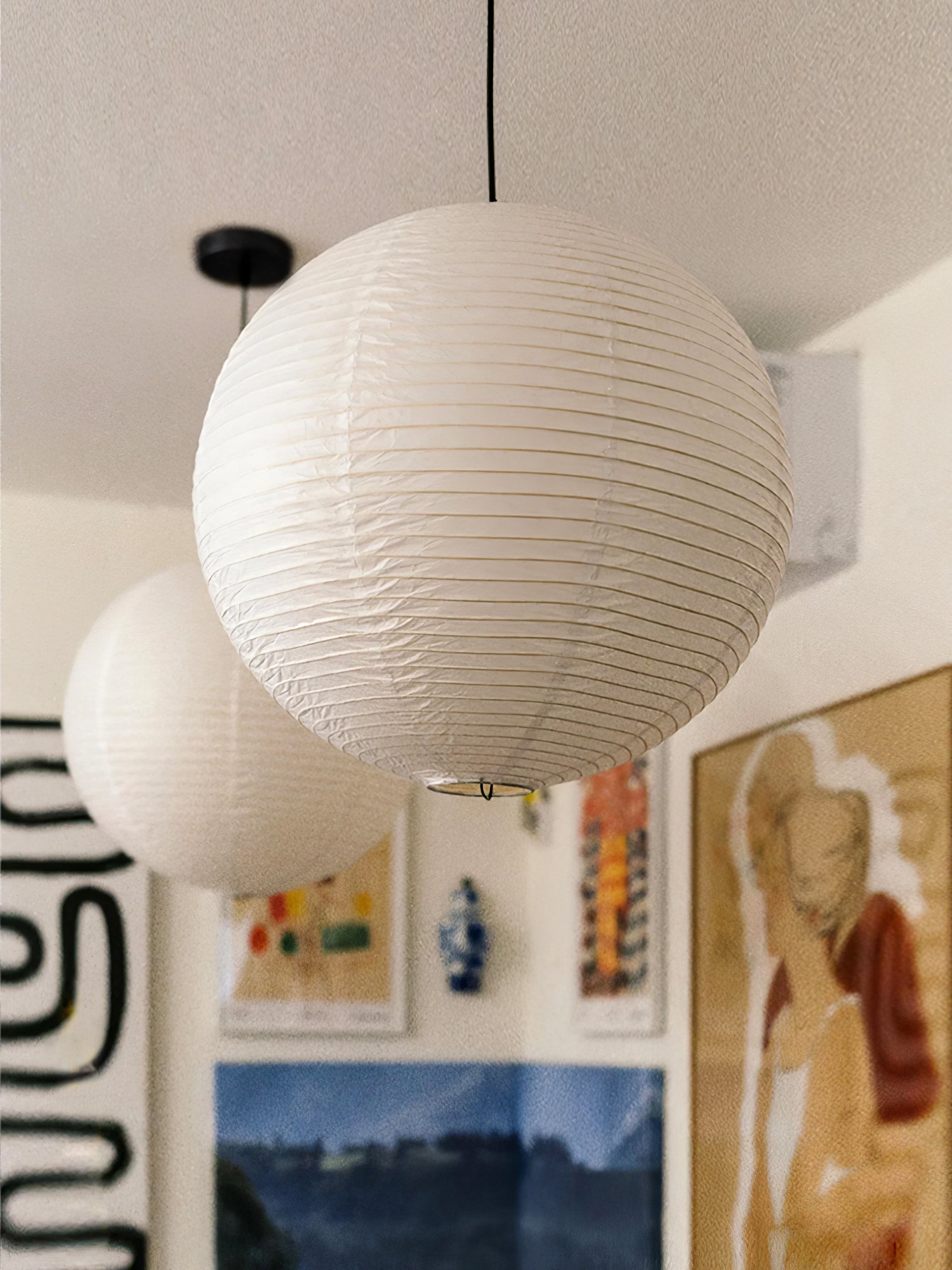 Japanese Washi Globe Pendant Light Shade
