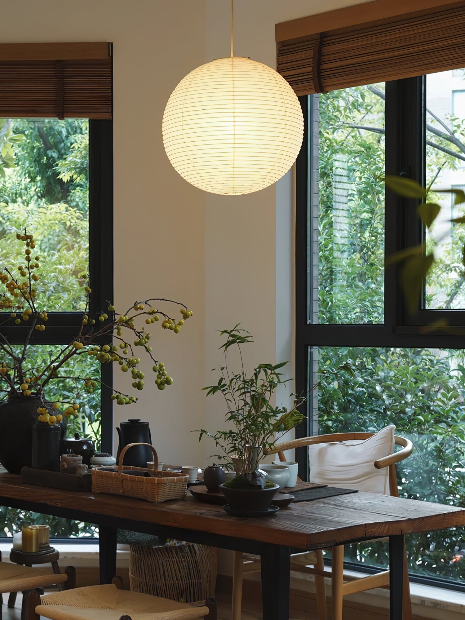 Japanese Washi Globe Pendant Light Shade