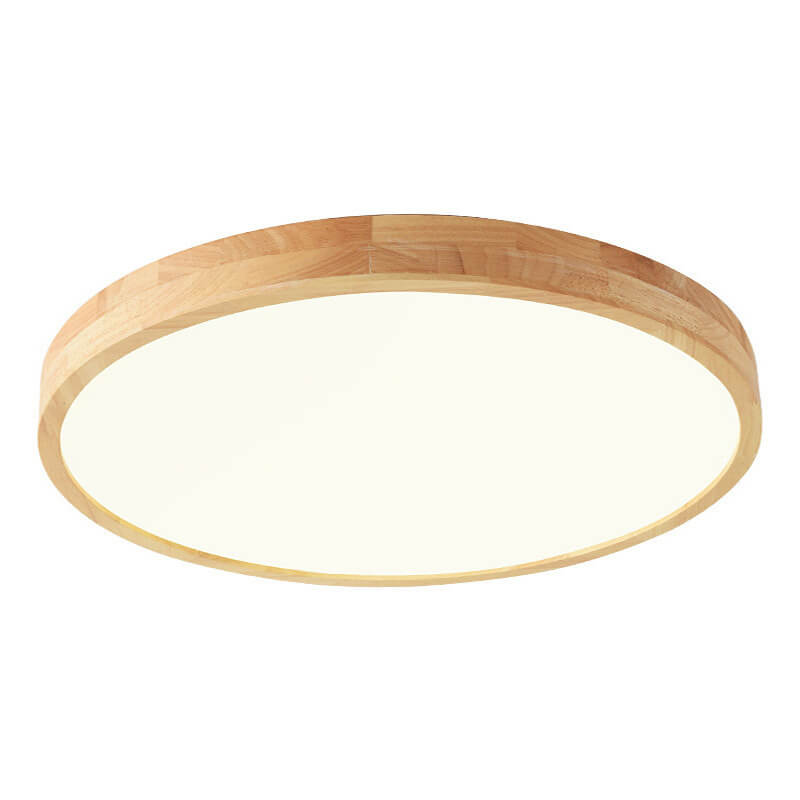 Wood Ceiling Light with Round Ultra Thin LED