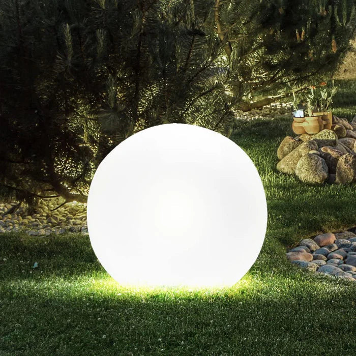 Modern PE Globe Garden Light with Remote LED