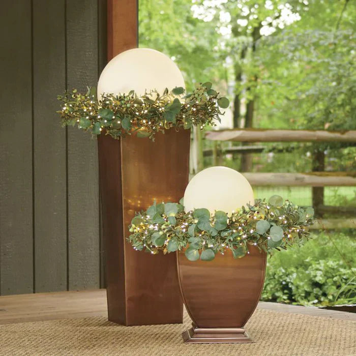 Modern PE Globe Garden Light with Remote LED