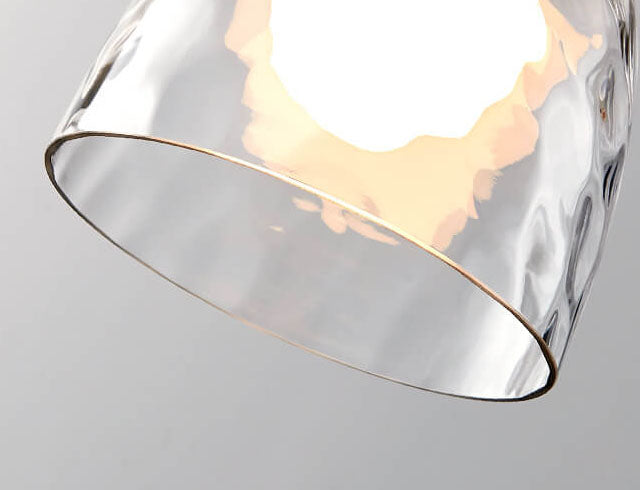 Nordic Glass Pendant Light with Wood Top
