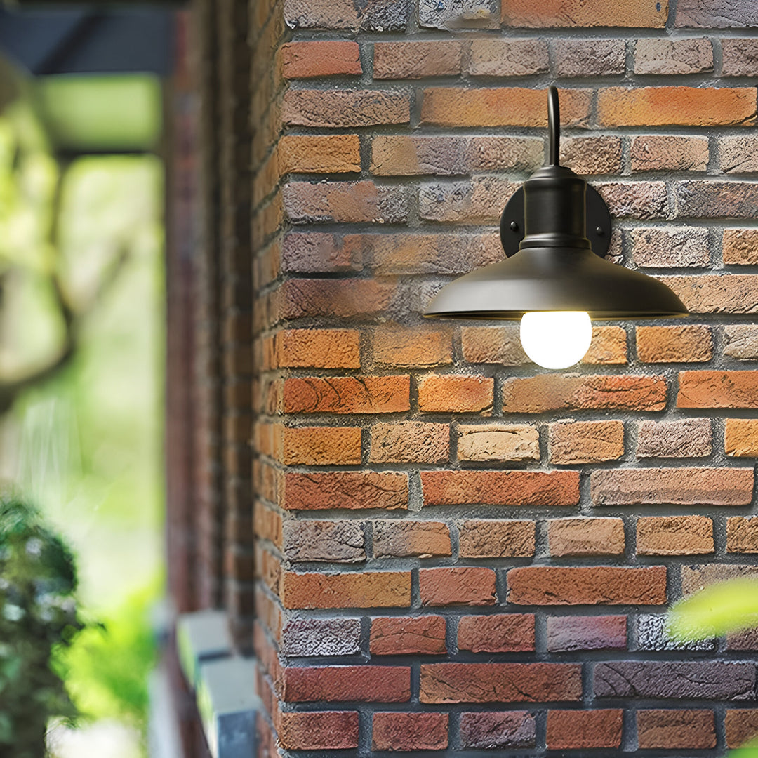 Vintage Industrial Iron Bowl LED Wall Light