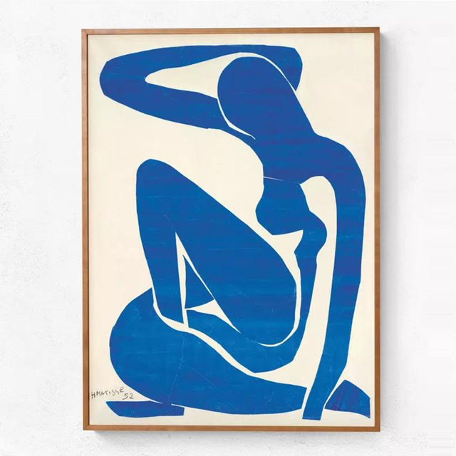 Abstract Blue Matisse Canvas Art Print