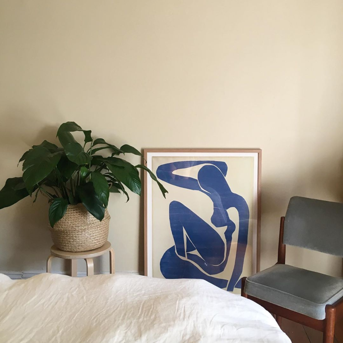 Abstract Blue Matisse Canvas Art Print