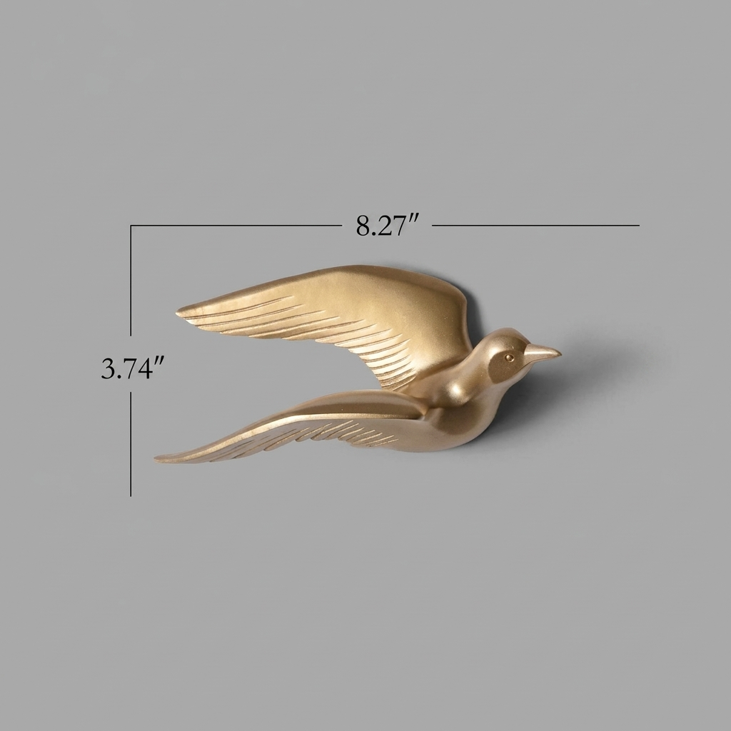 Abstract Seagull Wall Decor with Resin Art