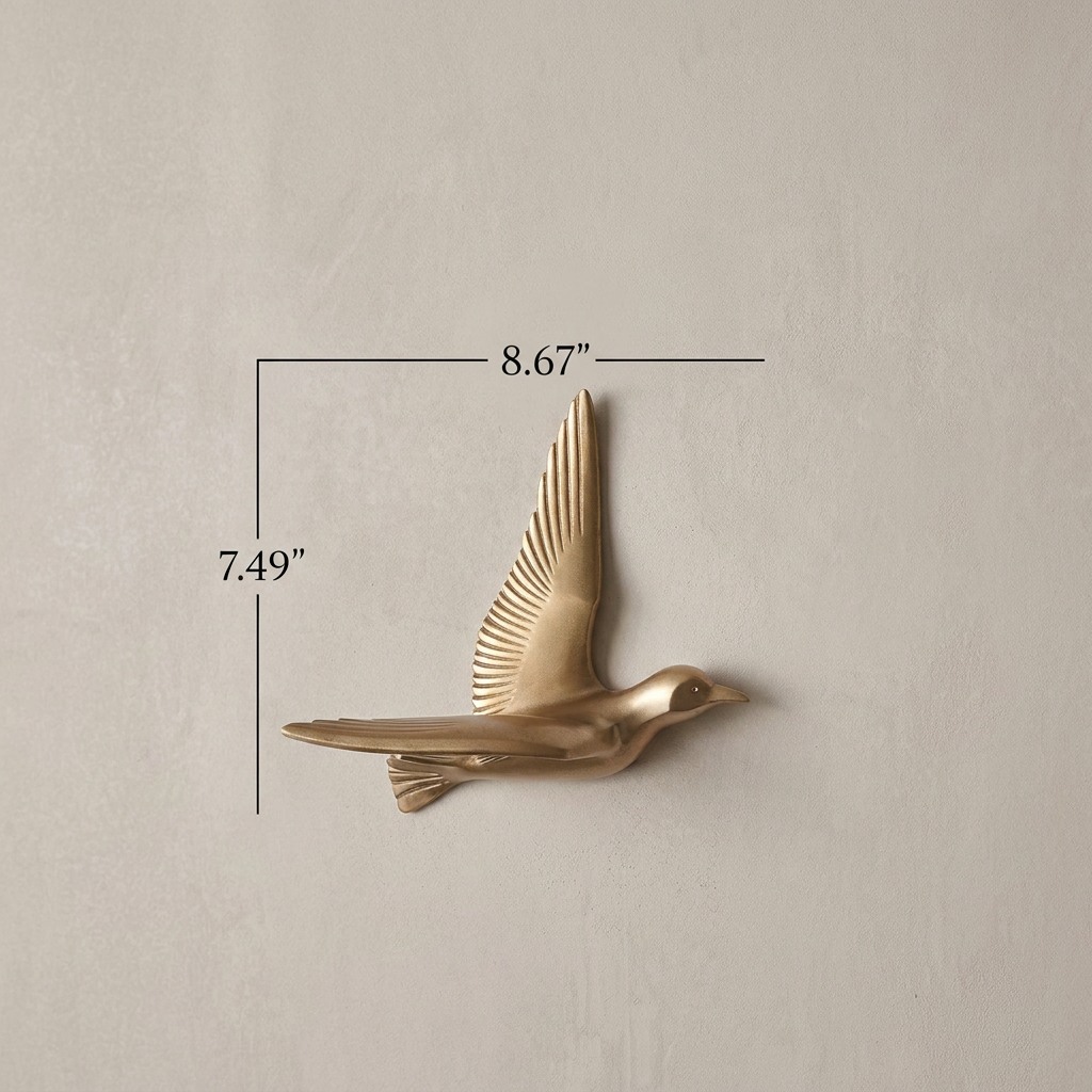 Abstract Seagull Wall Decor with Resin Art