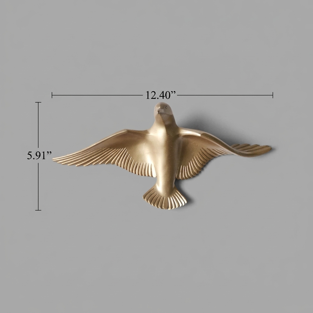 Abstract Seagull Wall Decor with Resin Art