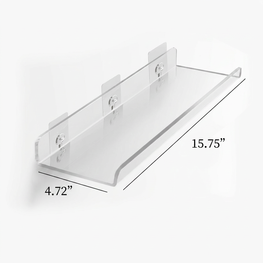 Acrylic Floating Wall Shelves with Display