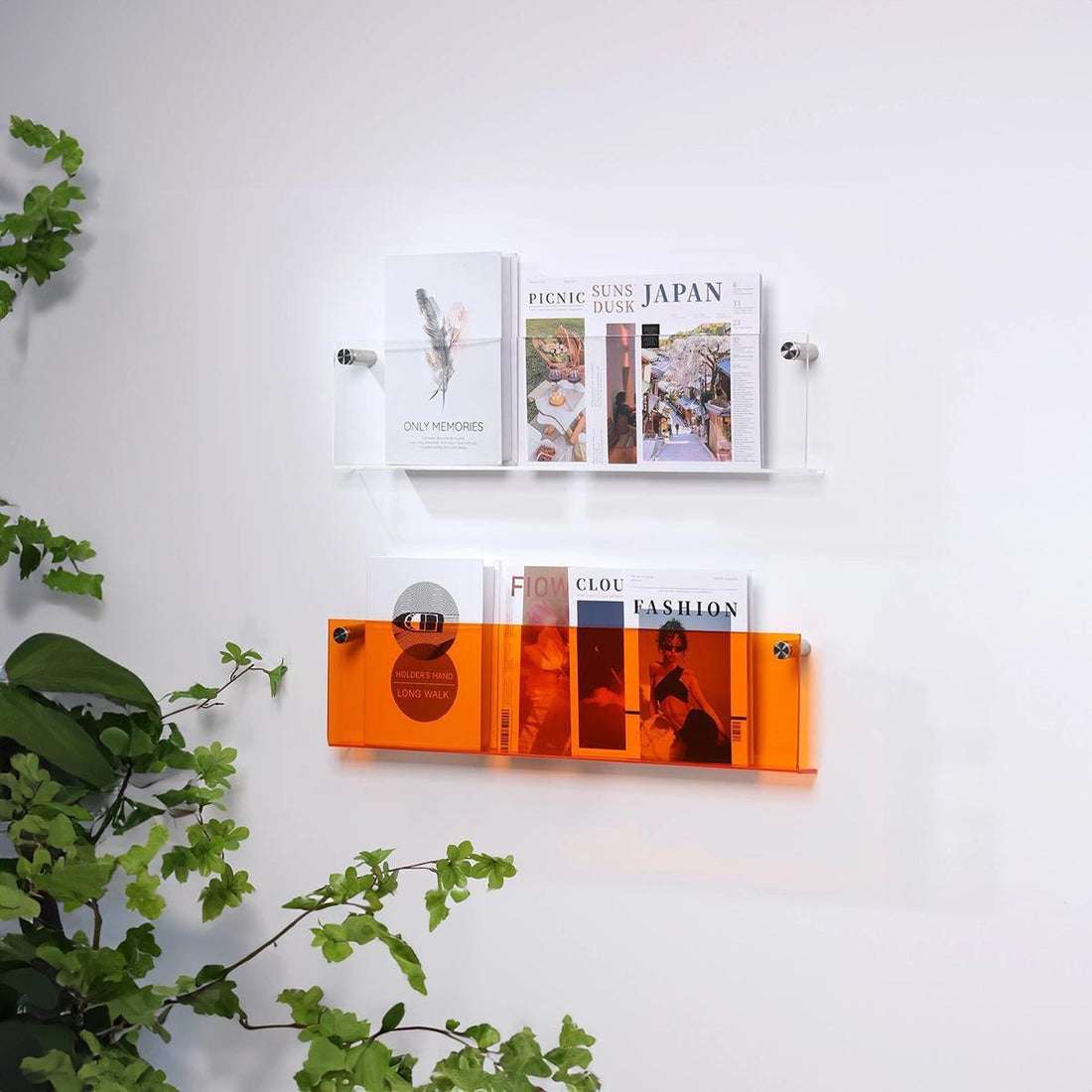 Acrylic Wall Magazine Rack Floating Shelf