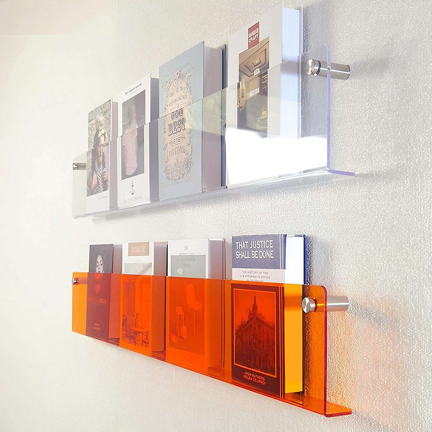 Acrylic Wall Magazine Rack Floating Shelf