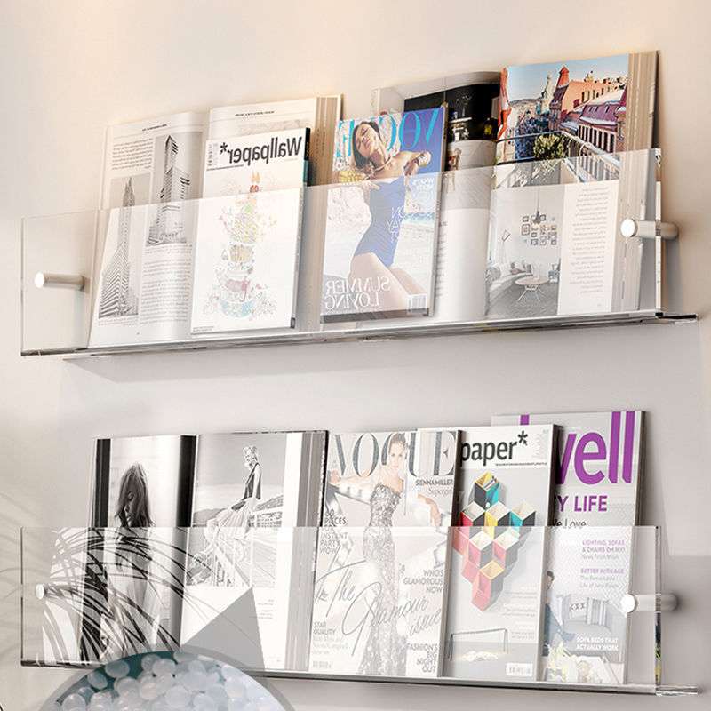 Acrylic Wall Magazine Rack Floating Shelf