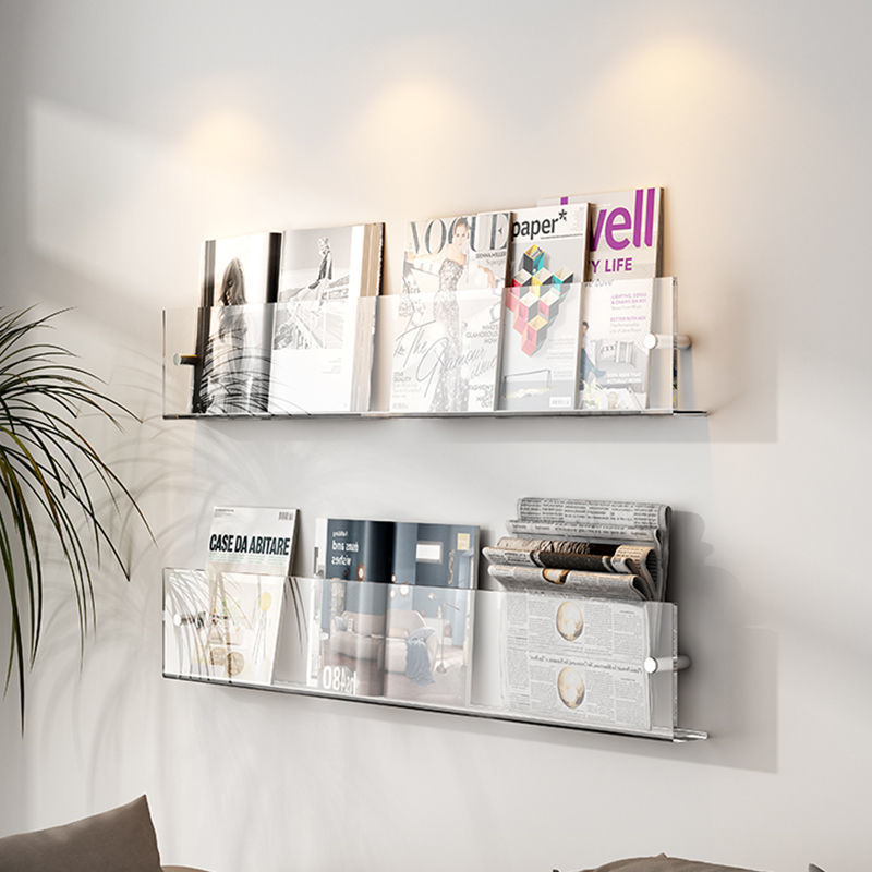 Acrylic Wall Magazine Rack Floating Shelf