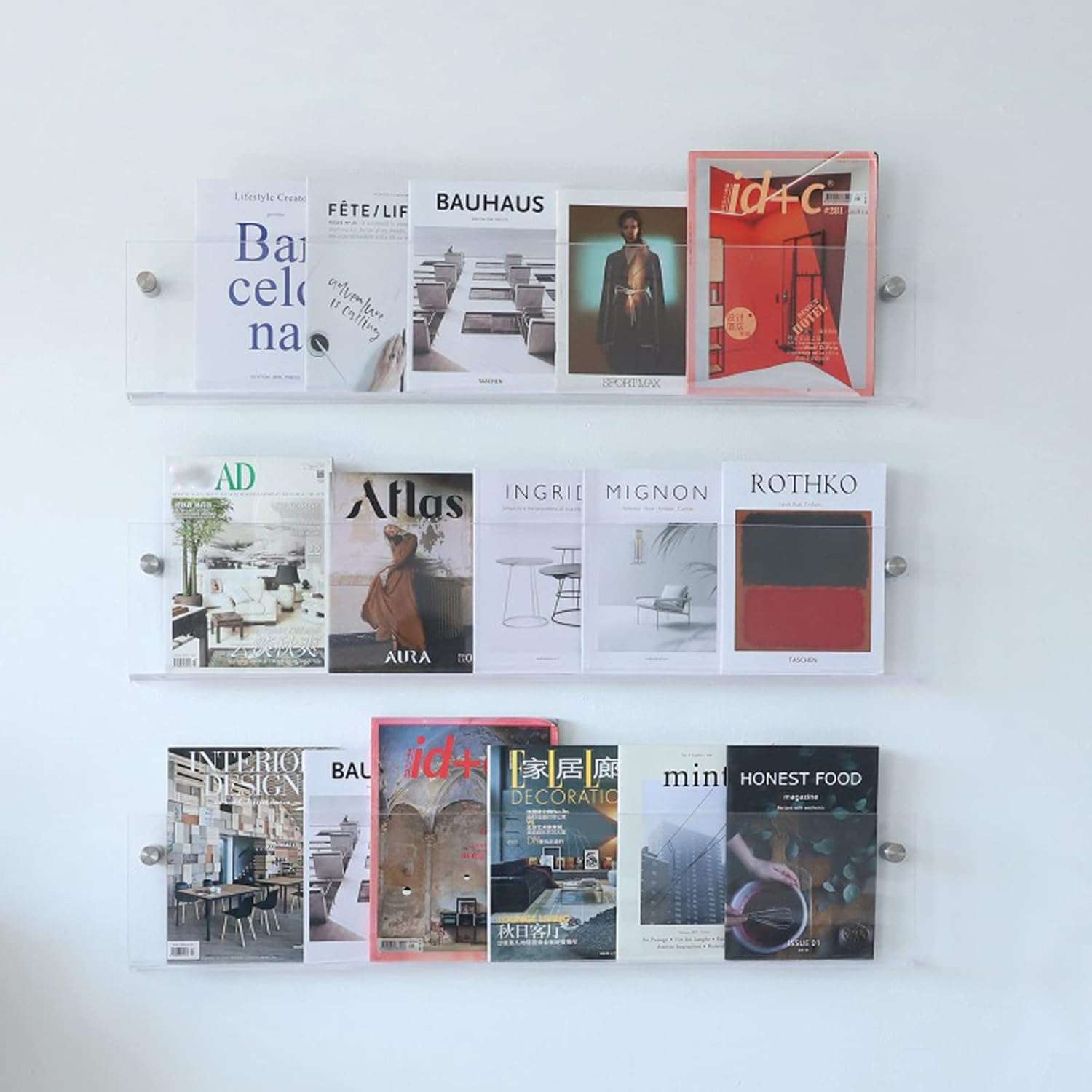 Acrylic Wall Magazine Rack Floating Shelf