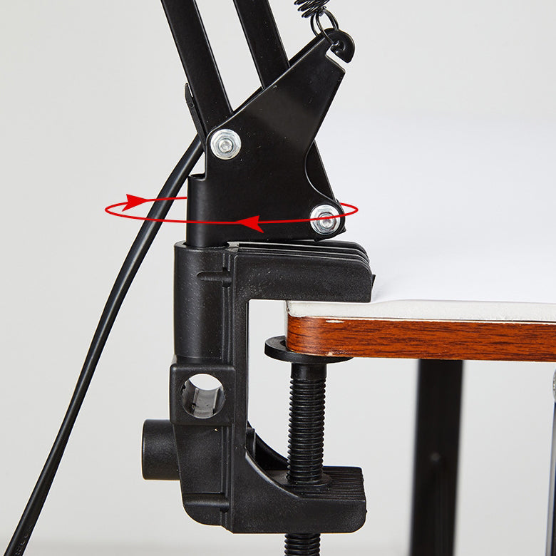 Adjustable Metal Table Lamp with Clip On Base