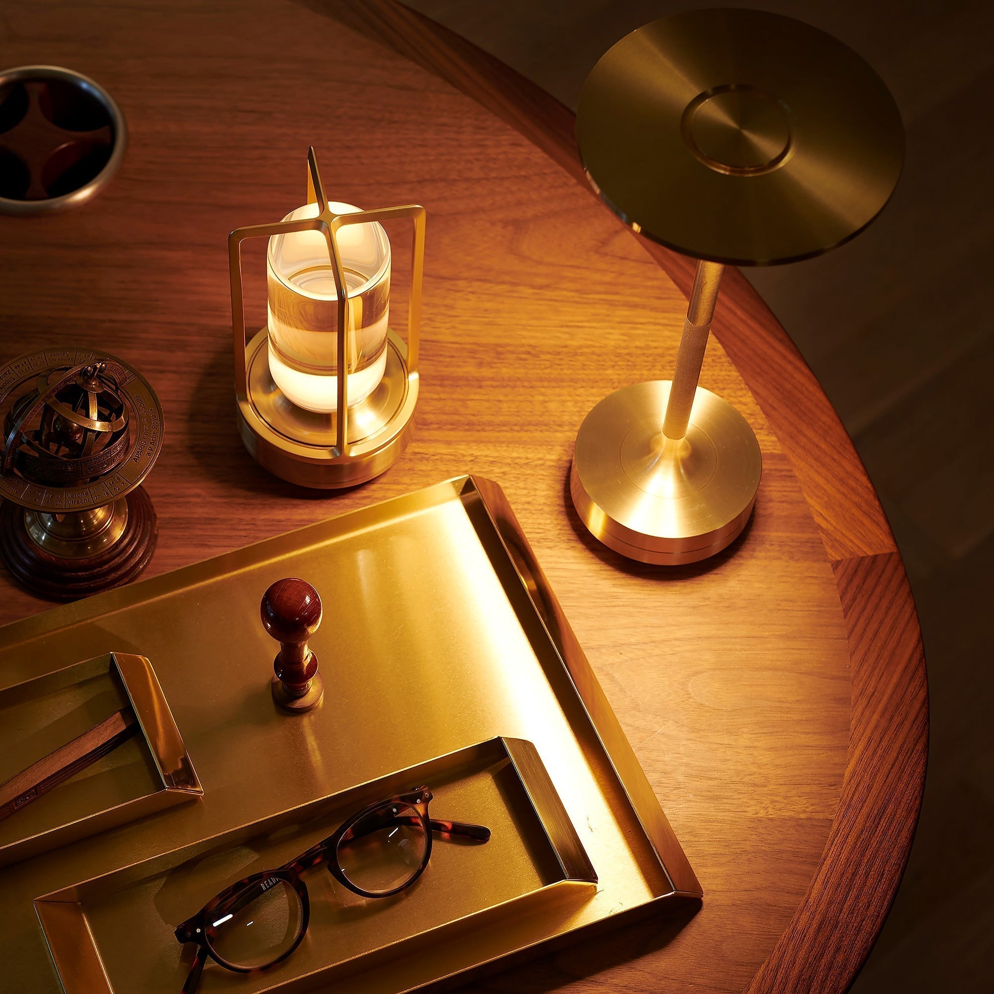 Aluminium Table Lamp with Rechargeable LED Light
