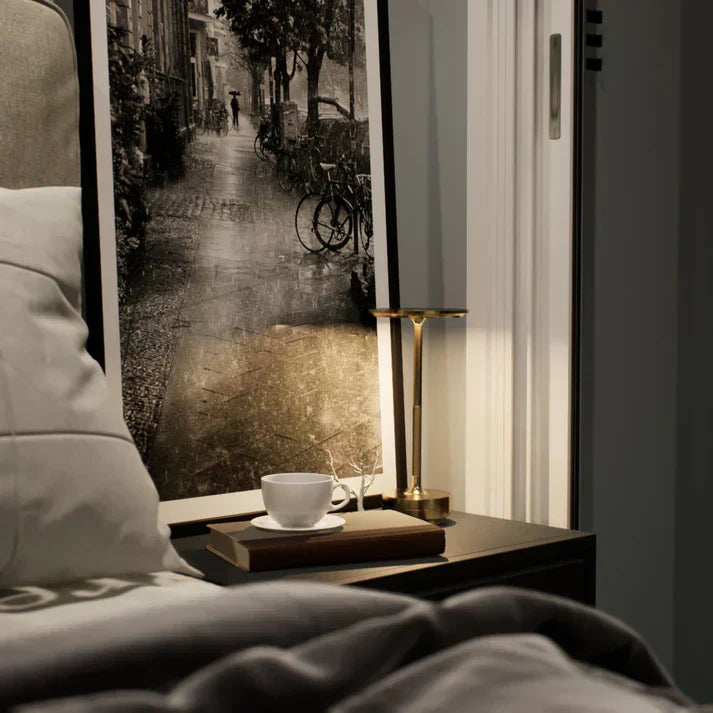 Aluminium Table Lamp with Rechargeable LED Light