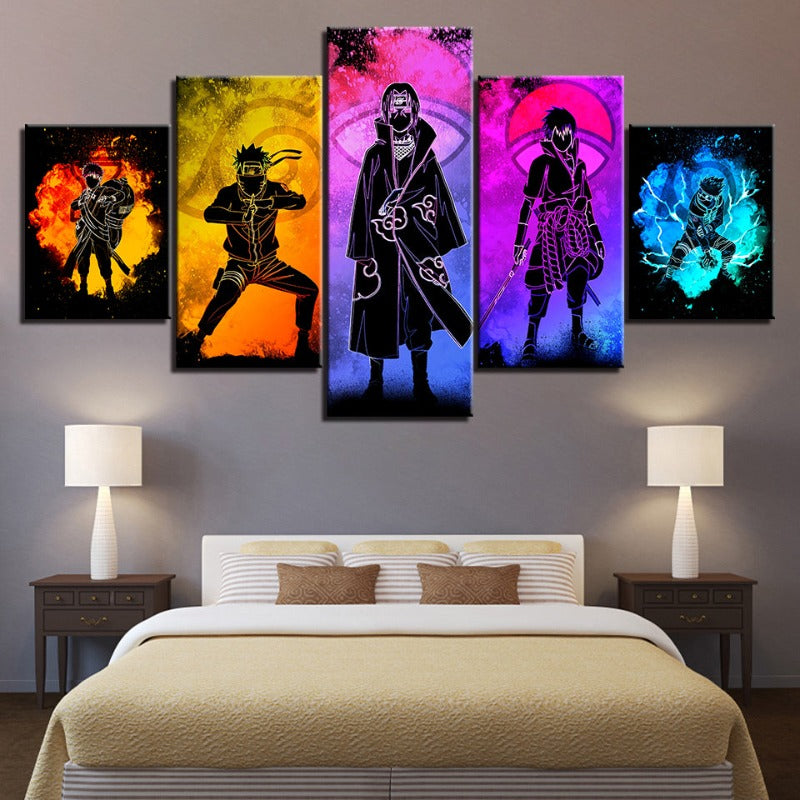 Anime Canvas Wall Art 5 Panel Print Set