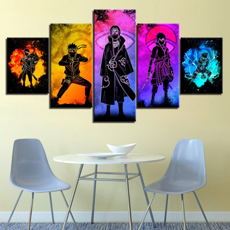 Anime Canvas Wall Art 5 Panel Print Set