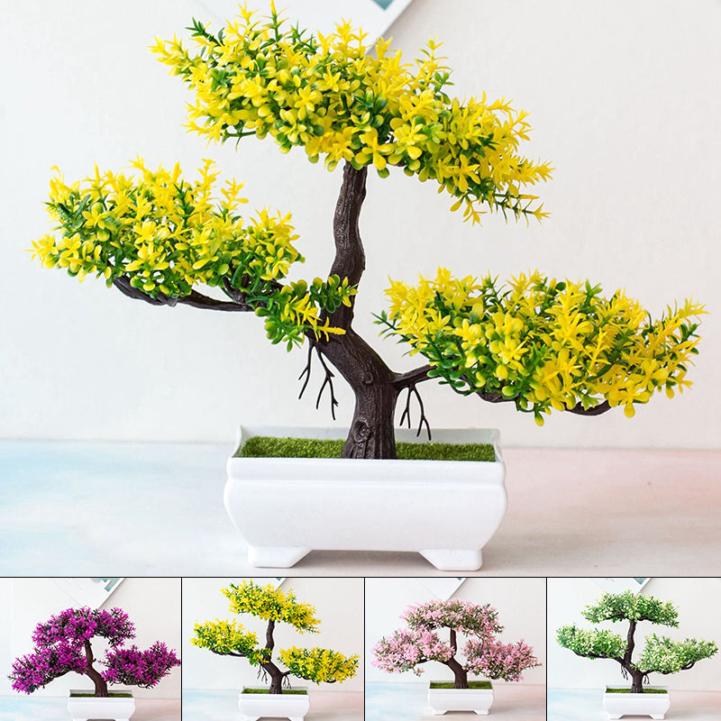 Artificial Bonsai Plant with Decorative Pot