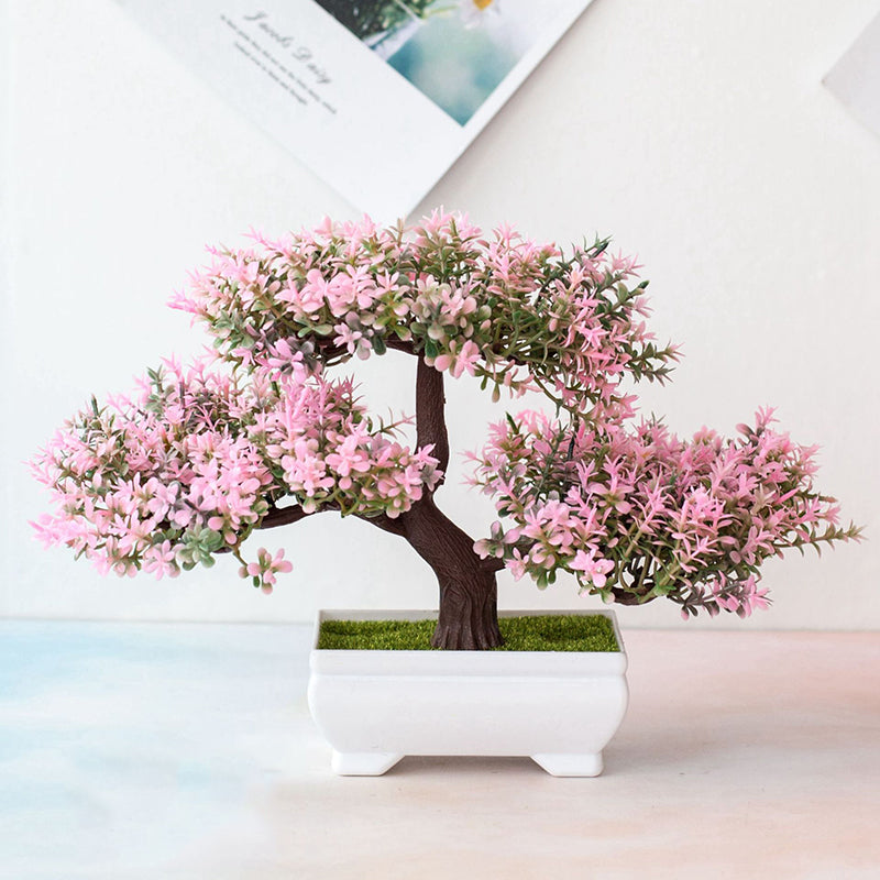 Artificial Bonsai Plant with Decorative Pot