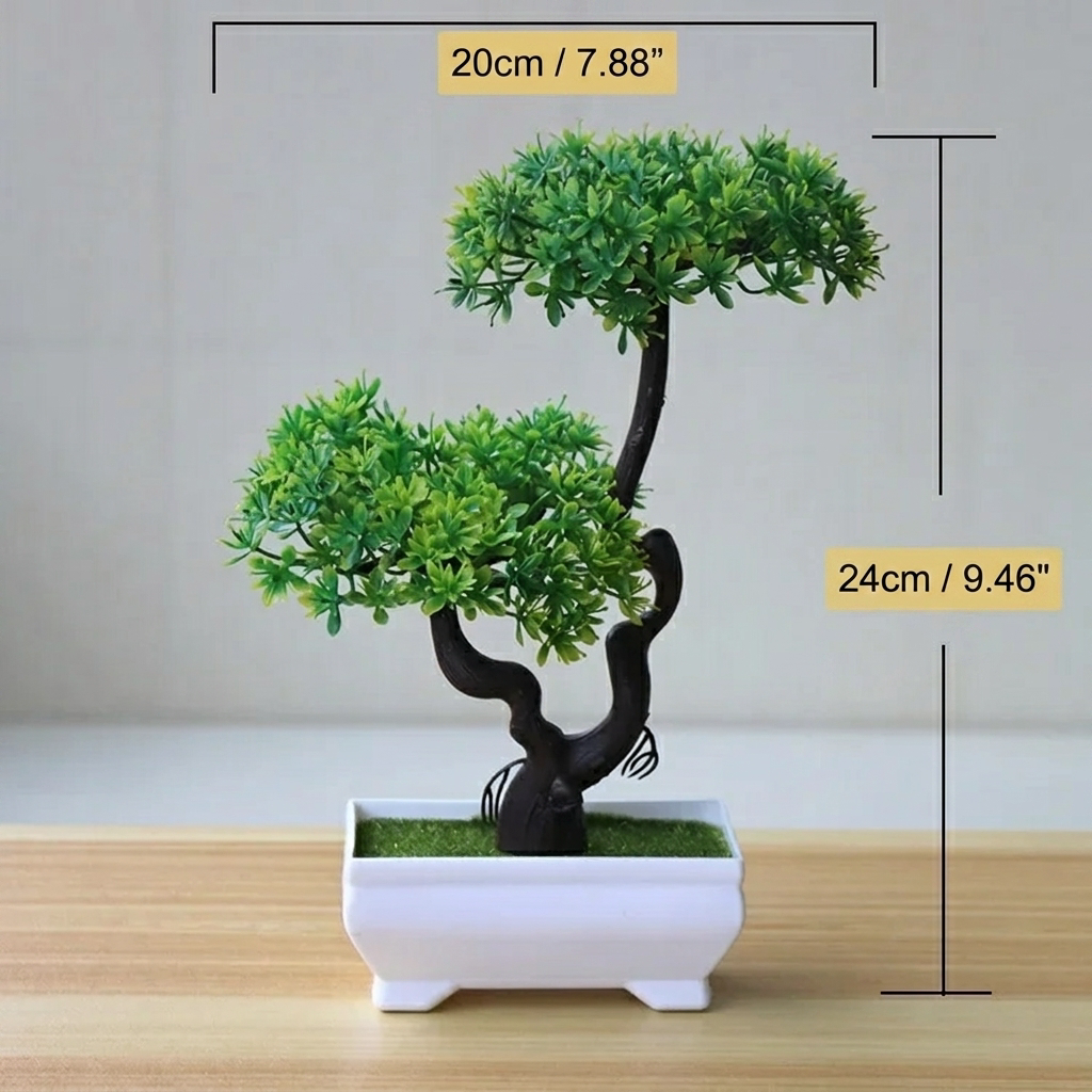 Artificial Bonsai Tree with Decorative Pot