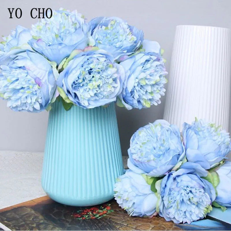 Artificial Peony Bouquet with Lifelike Blooms