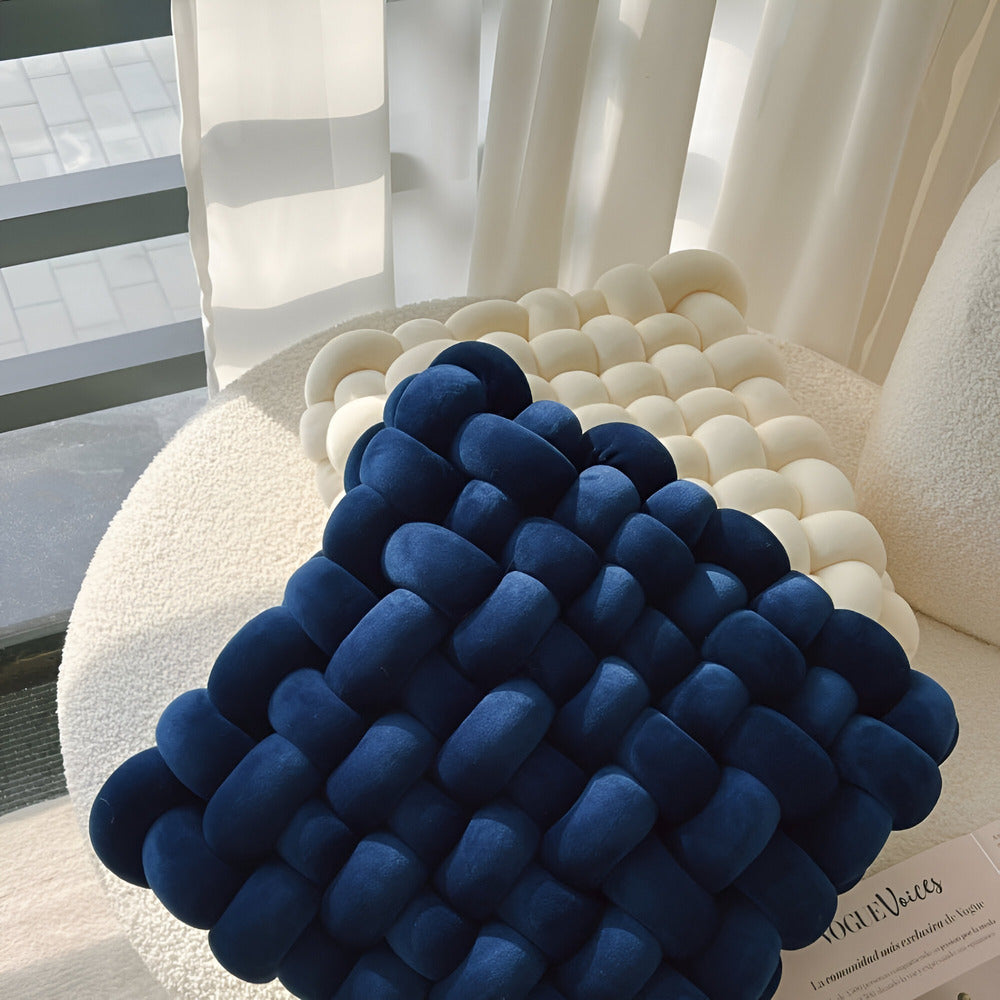 Braided Plush Decorative Pillow Cushion