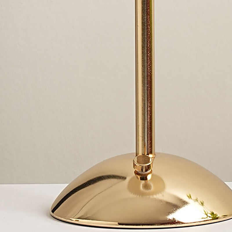 Brass Table Lamp with Pleated Shade Design