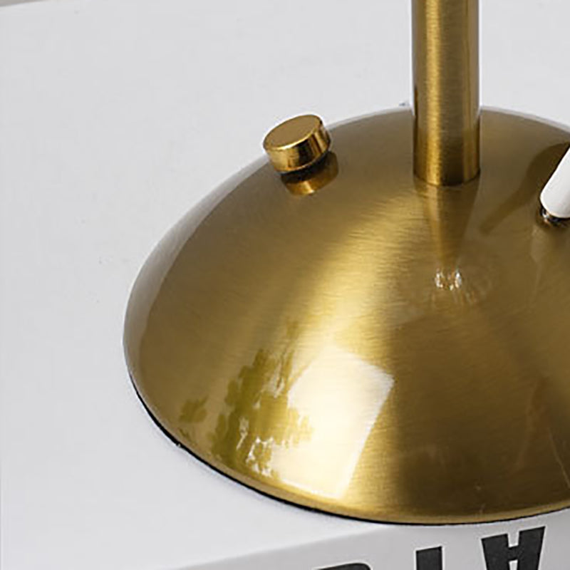 Brass Table Lamp with Pleated Shade Design