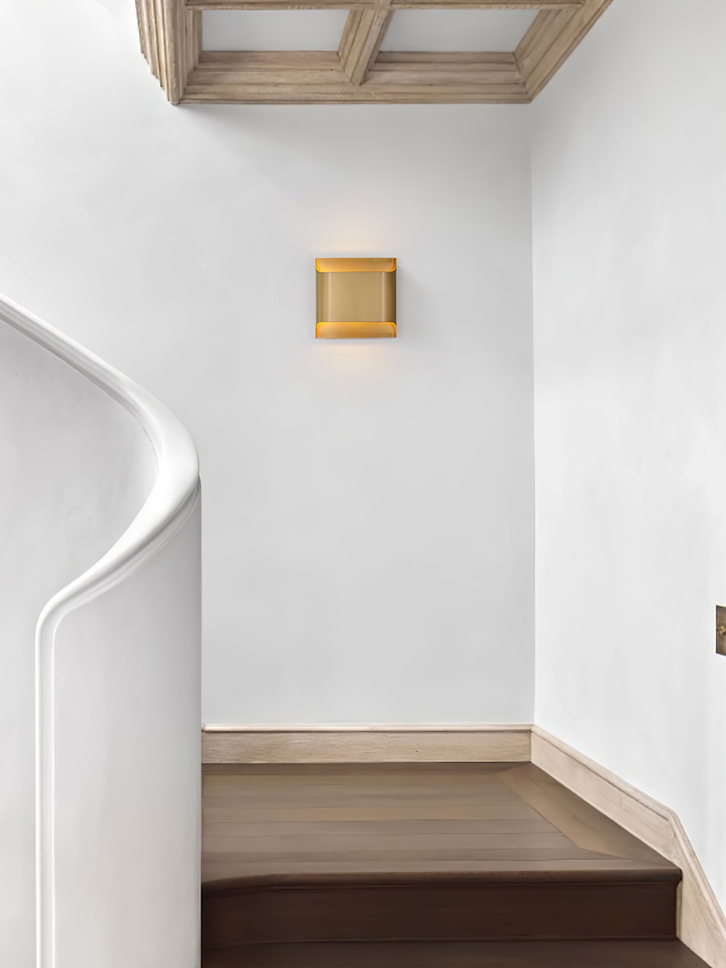 Copper Wall Sconce with Curved LED Light Panel