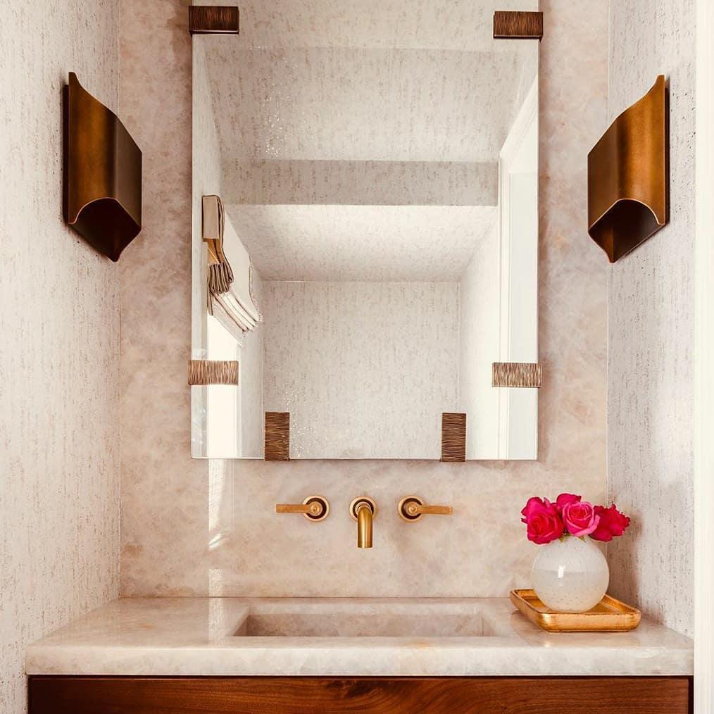 Copper Wall Sconce with Curved LED Light Panel